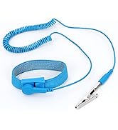 STREBITO Anti Static Wrist Strap, 11" ESD Wrist Strap Grounding Wristband Adjustable Antistatic B...