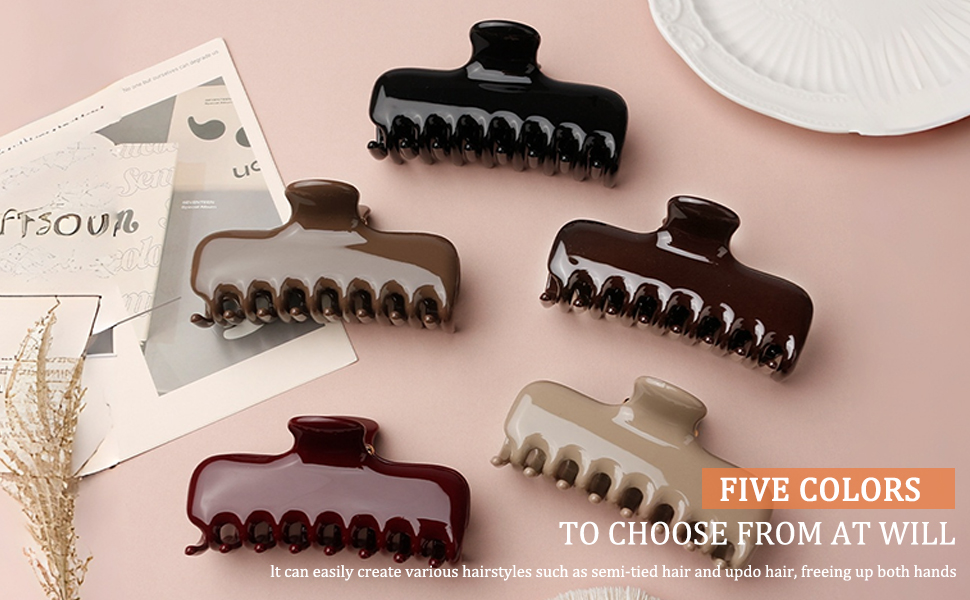 BUNLVDI 3.7-Inch Large Squarehair Clip