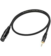 Menewstart 3.5mm to XLR Female Cable 3.3FT, Unbalanced 1/8 Mini Jack TRS Stereo Male to XLR Micro...