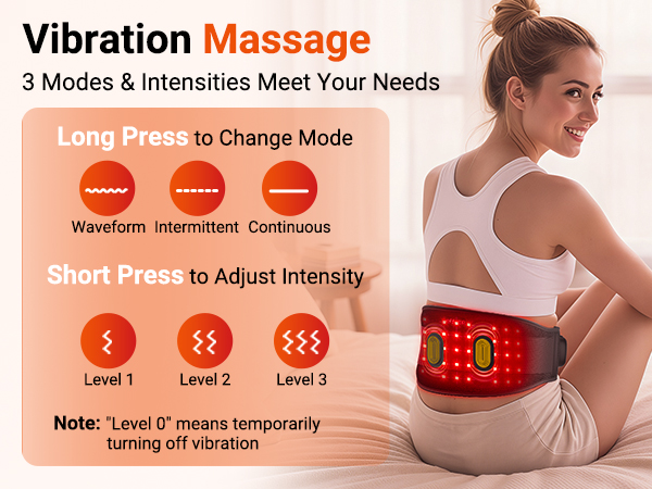 red light therapy belt with vibration massage