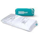BLISSBURY Thin Ear Pillow with Satin Case | Ear Piercing Pillow Design | 2.5" to 3.5" Adjustable ...