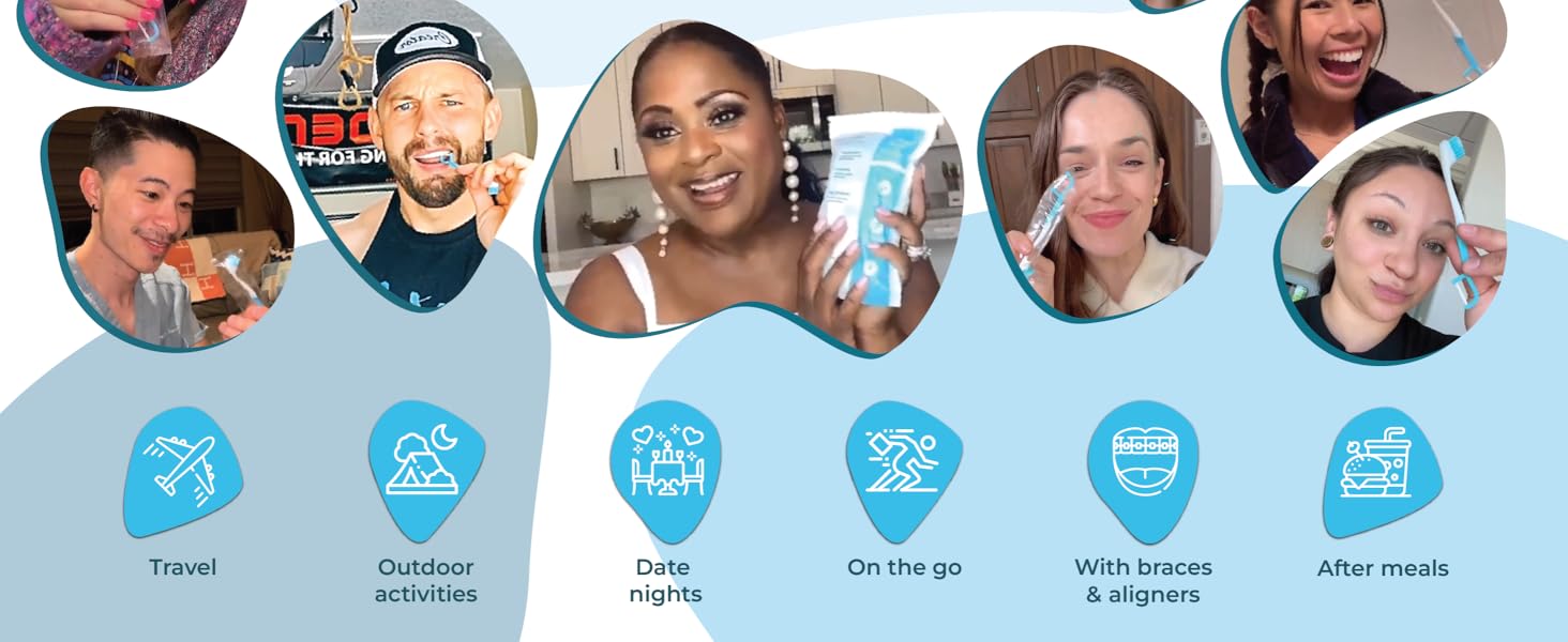 Brushee fresh mint on the go toothbrush
