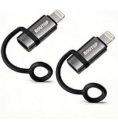 BOUTOP Apple MFi Certified 60W PD Fast Charging USB-C to Lightning Adapter with Anti-Loss Lanyard...