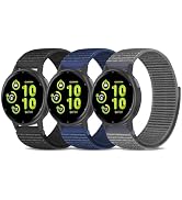 Nylon Compatible with Garmin Venu 3 Venu 2 Watch Band Venu 4 45mm, 22mm Adjustable Farbic Hook&Lo...