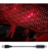 Car Roof Star Night Light, Portable Adjustable USB Flexible Interior LED Romantic Atmosphere Star...