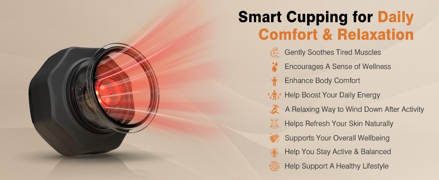 cotsoco Original 5-in-1 Cupping Kit for Massage Therapy, 20 Suction & 12 Heat for Relaxation