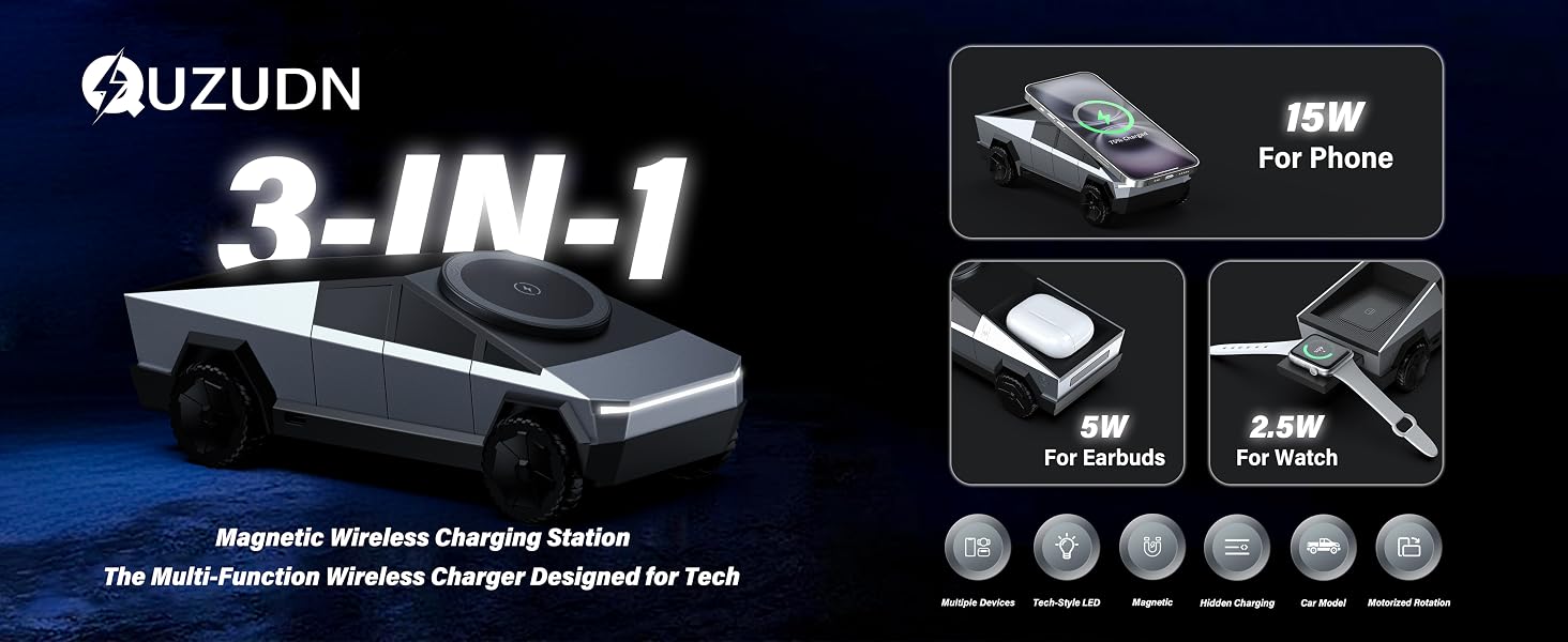 3-IN-1 Magnetic Wireless Charging Station