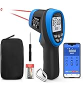 BTMETER Infrared Thermometer Gun, Dual Laser 30:1 Industrial Temperature Meter Measure High Temp ...