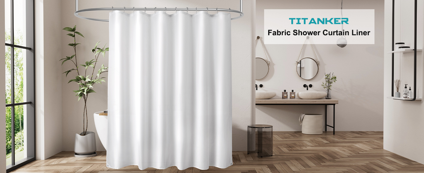 waterproof soft white shower curtain liner