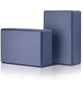 Wimwum High Density EVA Yoga Blocks 2 Pack, 280g Pro-Level Exercise Brick (46-51 Shore C Firmness...