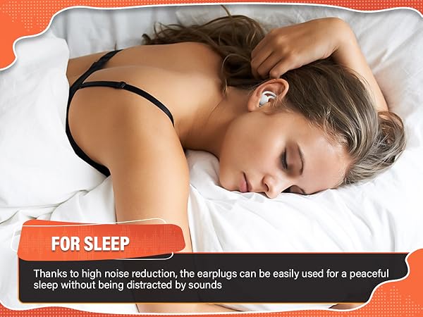 Reusable Ear Plugs for Sleeping - Safe Sound Blocking Ear Plugs Noise