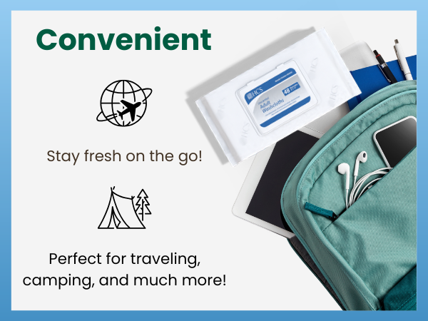 A pack next to a backpack showing they are portable and convenient for traveling, camping and more
