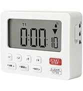 YOOREAL Digital Kitchen Timers, with 4 Sets of Countdown Stop Watches Timer/Magnetic Timer Clock ...
