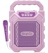 Crayola Mini Karaoke Machine for Kids, Portable Bluetooth Speakers with Microphone, 4" Driver 10W...