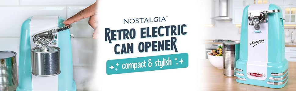 retro electric can opener compact and stylish