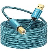 GGMTY 20ft USB 2.0 Printer Cable - Type A Male to B Male Scanner Cord - Compatible with HP, Canon...