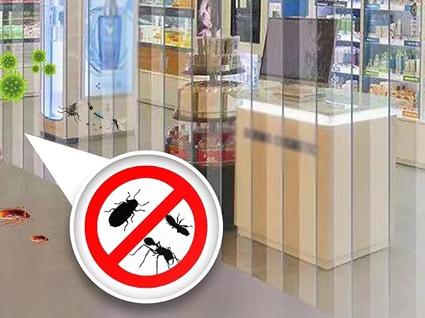 pest control pvc curtains walk-in freezer store warehouse