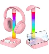 Tascaquin Headphone Stand with Charger,Gaming Headset stand with RGB Light Mode,For Airpod Max St...