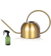 Watering Can Indoor, 50oz Decorative Gold Colored Watering Can for House Plants Indoor and Outdoo...