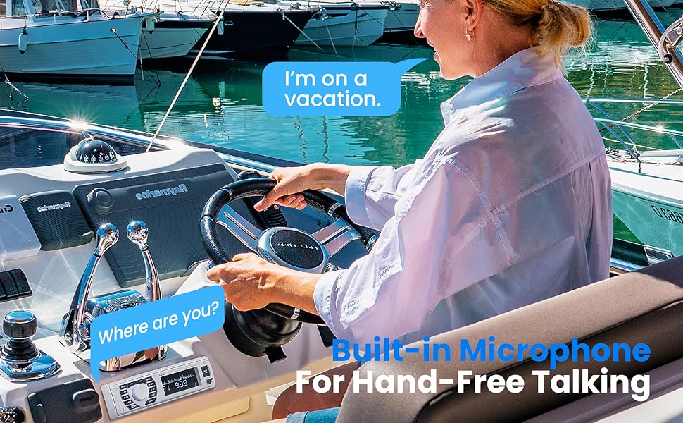 Pyle Bluetooth Marine Receiver Stereo;Bluetooth;Marine Amplifier;Ampli;Single Din Ampli;Wireless