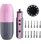 Katerk Electric Screwdriver Set 4v Rechargeable, Cordless Screwdriver 12 S2 Steel Bits, 1500mah U...