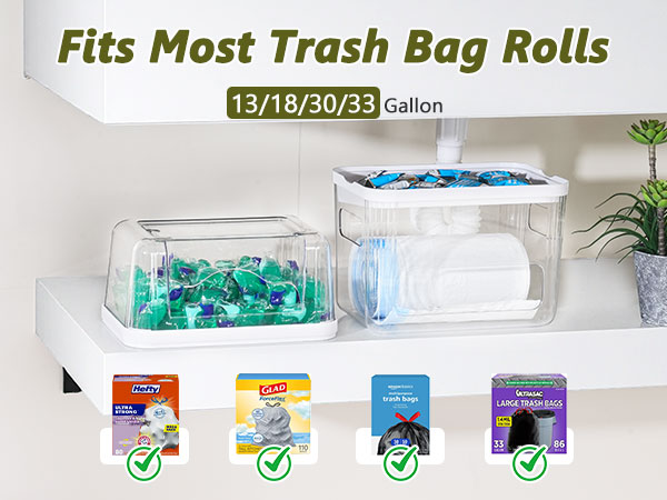 trash bag dispenser laundry pods container