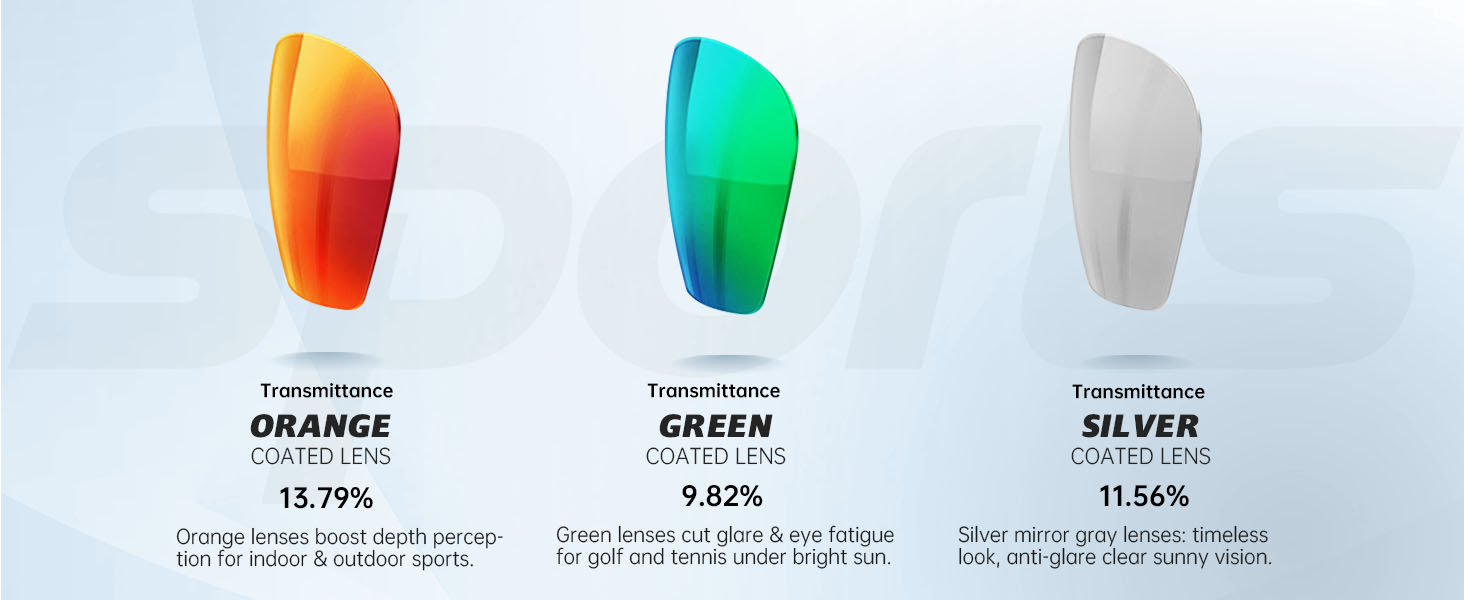 LENSES IN DIFFERENT COLORS