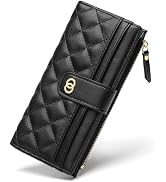 RNIEGA Womens Wallet Slim Rfid Blocking Bifold Leather Credit Card Wallets for Women Clutch with ...