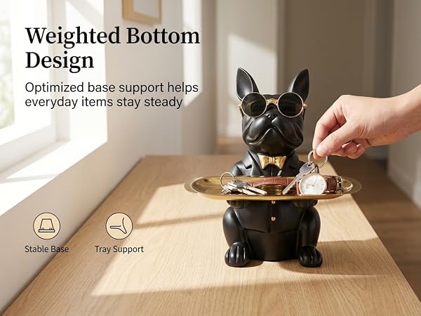 dog butler statue
