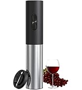 COKUNST Electric Wine Openers, Reusable Wine Bottle Corkscrew Opener with Foil Cutter, Battery Op...