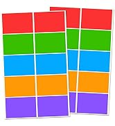 250 Pack, Colored Labels Stickers, for Moving Boxes - 5 Colors, 3" x 2"