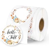 FYSUIMU Fall Thanksgiving Direct Thermal Labels Watercolor Pumpkin Leaves Label Stickers Autumn R...