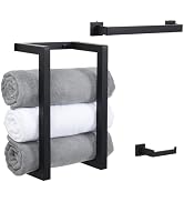OTraki Towel Rack for Rolled Towels, 3 Pcs Wall Mounted Metal Towel Racks for Bathroom Organizer,...