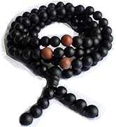 vv8oo Bian Stone Bracelet Black Beads Necklace Massage Stretch Elastic Hand String
