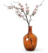 Bfttlity Clear Glass Vase Tall Farmhouse Vase for Branches Glass Vases for Centerpieces in Home D...