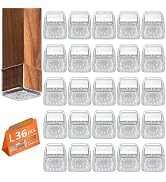 BAIPOK 36pcs Square Chair Leg Floor Protectors, Furniture Felt Pads for Hardwood Floors, Furnitur...