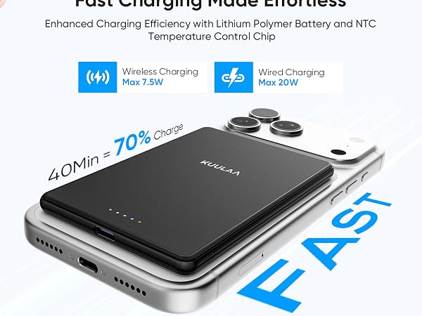 portable power bank fast charging wireless iphone charger fast charging portable battery charger