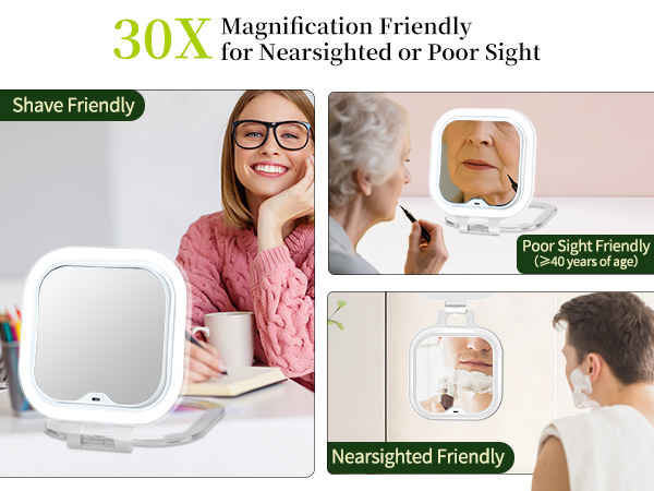 travel make up mirror with magnification