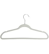 Honey Can Do 35-Pack Slim-Profile Non-Slip Velvet Hangers, White HNG-09737 White
