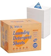 Laundry Detergent Sheets Space-Saving Travel-Deep Cleaning Fresh Linen Scent Eco No Plastic Jug 2...