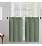 Chyhomenyc 2 Panels Short Kitchen Tiers Half Window Semi Sheer Curtains 36 Inch Length for Kitche...