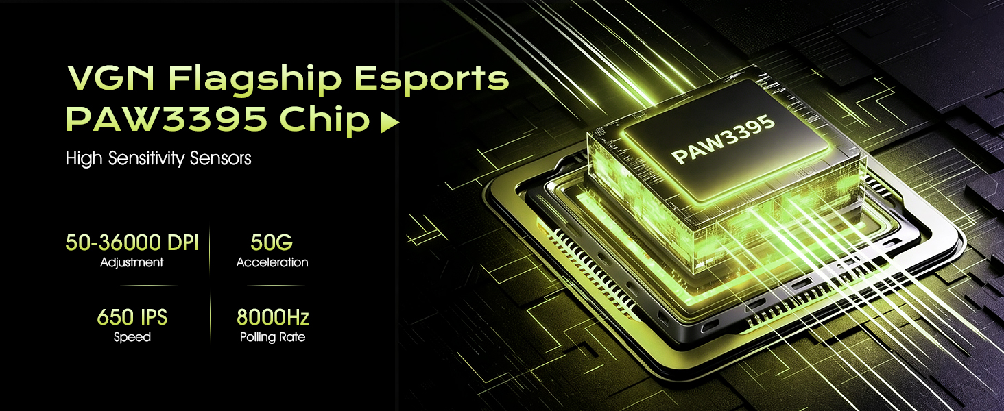 VGN Flagship Esports PAW3395 Chip