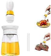 Oil Dispenser Bottle with Brush - 2 IN 1 Kitchen Olive Oil Bottle with Silicone Pastry Basting Br...