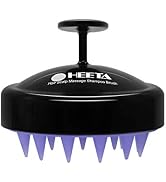 HEETA Hair Shampoo Brush, Scalp Care Hair Brush with Soft Silicone Scalp Massager (Black)