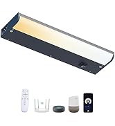 LAMPAOUS Hardwired Under Cabinet Lights 2700K/3000K /4500K/5000K/6500K Warm White, Cool White, Da...