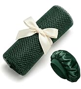 African Net Sponge, Exfoliating Body Scrubber, Soft Satin Silk Bonnet for Men Women Hair Bonnet f...