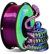YOUSU Tri Color PLA 3D Printer Filament 1.75mm, Coextrusion Rainbow PLA Filament with Silk PLA Pi...