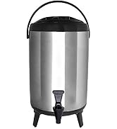 Vollum Stainless Steel Insulated Beverage Dispenser – Insulated Thermal Hot and Cold Coffee Caraf...