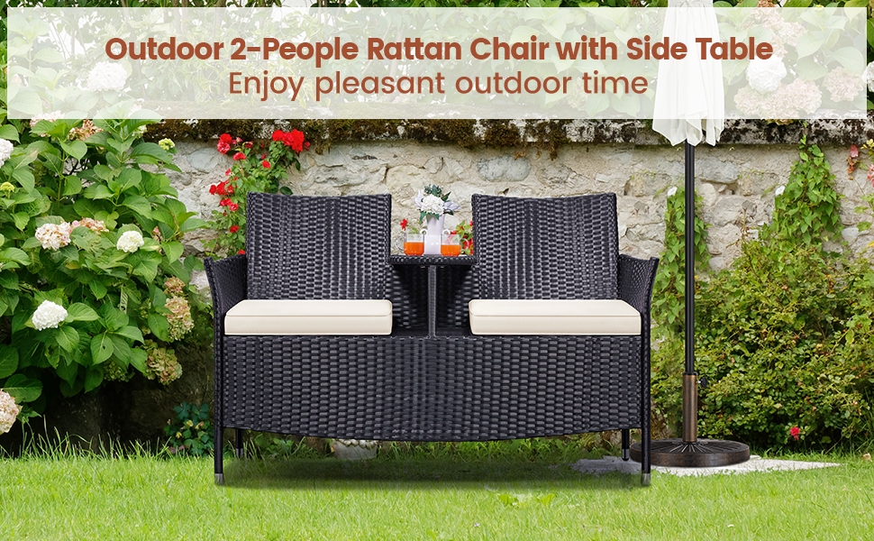 Wicker Double Chair