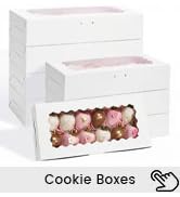 VGOODALL 30PCS Cookie Boxes,12x5.5x2.6Inches White Bakery Boxes with Window Cupcake Containers fo...